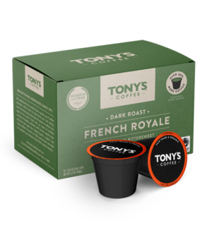 Box of French Royale pods with two pods in front