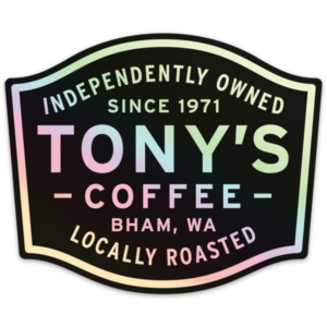 Tony's Holographic Badge Logo Sticker