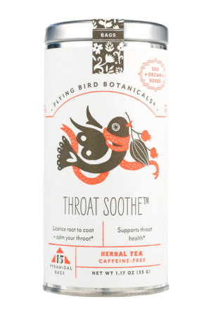 Tin of Flying Bird Botanicals Throat Soothe Tea