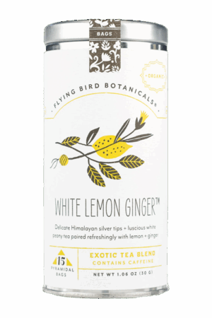 Canister of Flying Bird White Lemon Tea